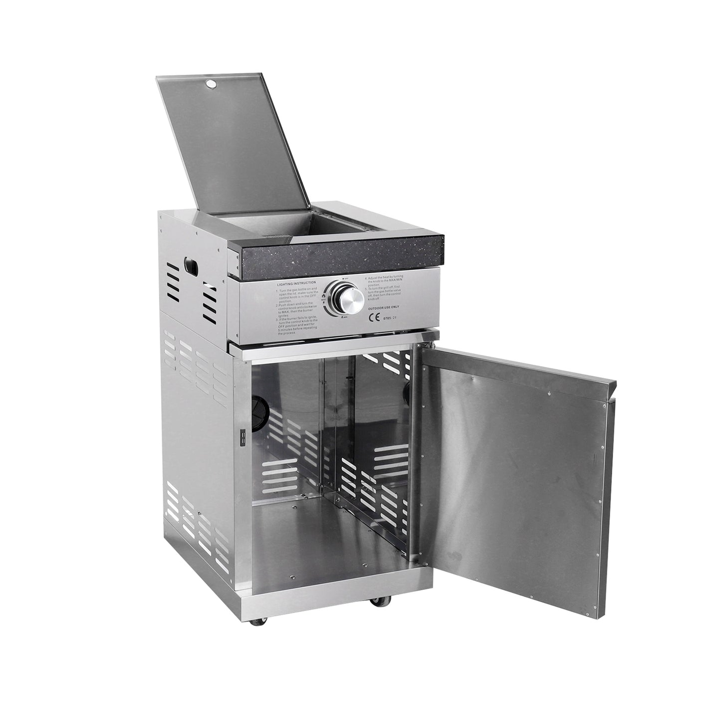 BBQ-Grill - Seitengrill - 1 Keramik-Infrarotbrenner - Freistehend