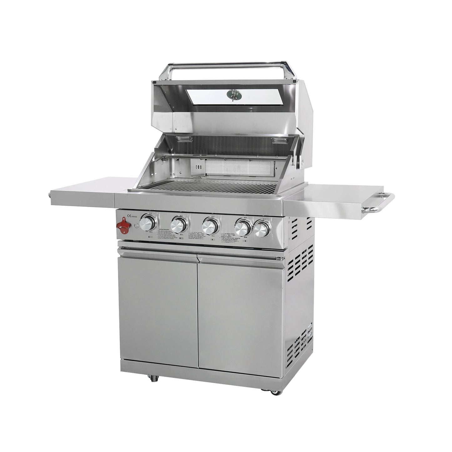 BBQ-Gasgrill – 4 Edelstahlbrenner + Keramik-Infrarot-Rückbrenner (freistehend)