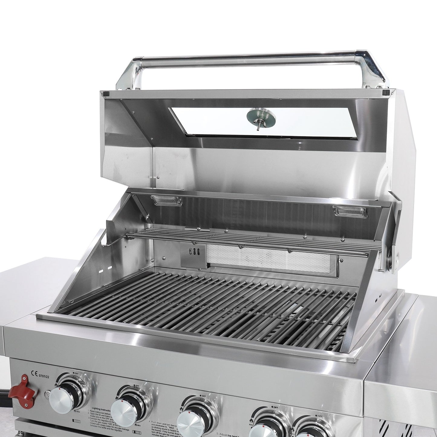 BBQ-Gasgrill – 4 Edelstahlbrenner + Keramik-Infrarot-Rückbrenner (freistehend)