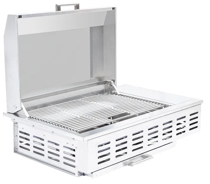 Gasgrill - Einbau - 4 Rohrbrenner - Bedienelemente seitlich - Außenküche