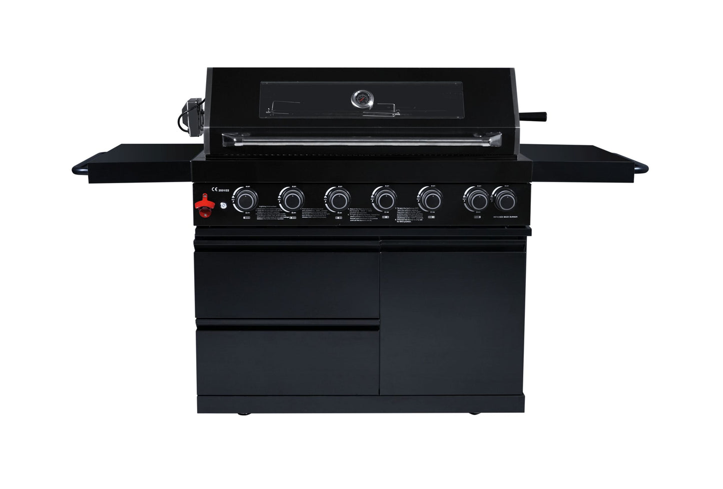 BBQ-Grill - 6 Edelstahlbrenner + Keramik-Infrarotbrenner (freistehend)