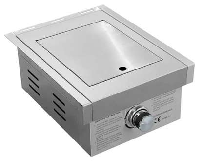 Einzelner konventioneller runder Gasbrenner - Eingebaut - Außenküche